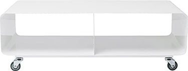 Kare Design TV Board Lounge Mobil, Weiß, Rollbar, TV-Lowboard, Fernsehkommode, Wohnzimmer, Stahl Gestell, 21x45x42cm (H/B/T) im Sale